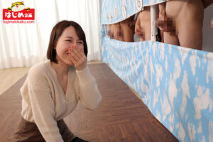 【hjmo00655】寝取られ願望のある夫婦限定！ 巨乳人妻ノーハンドフェラ旦那チ〇ポ当てマッチング！ 生チン10本からお口の感触だけで当てたら100万円！失敗で即ズボNTR罰ゲーム