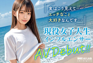 【h_1711dal00004】AI現役女子大生インフルエンサー AV Debut!!@ゆりちゃん
